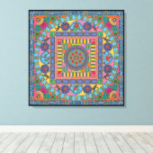 マージャンギータイルズマンダラキャンバス キャンバスプリント (インサイチュ (ウッドフロア))