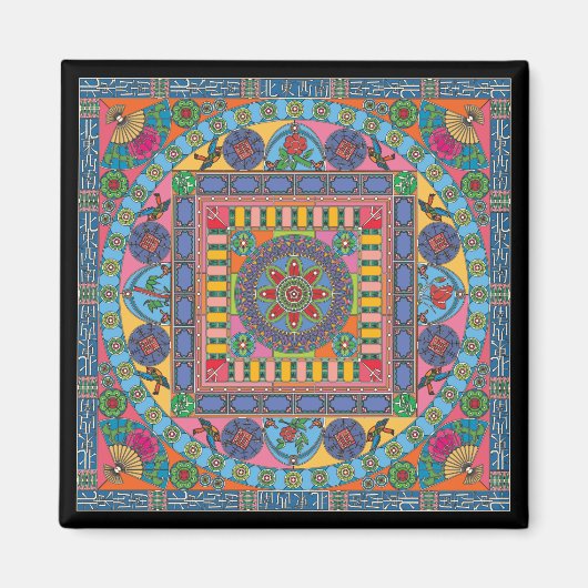 マージャンギータイルズマンダラマグネット マグネット (正面)