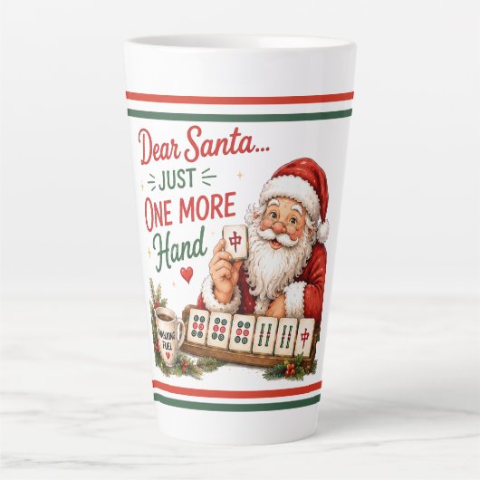 マージャンクリスマスユーモア カフェラテマグ (正面)