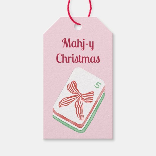マージャンクリスマス ギフトタグ (正面)