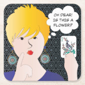 マージャングことわざワンバムコースター スクエアペーパーコースター (正面)