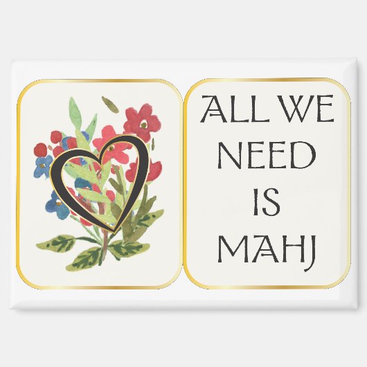 マージャングハート磁石 マグネット (正面)