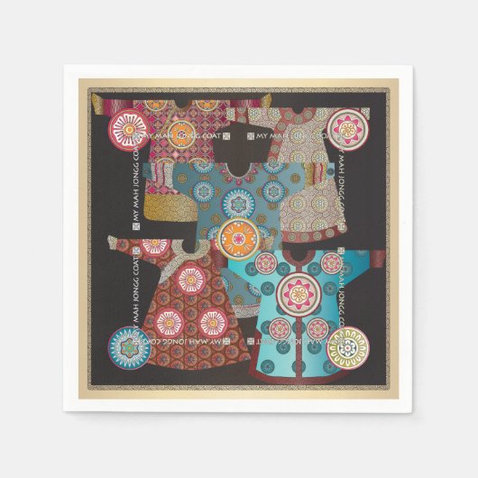 マージャンコート スタンダードカクテルナプキン (正面)