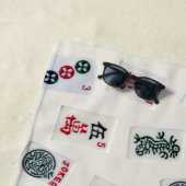 マージャンタイル写真バッジ背景 ビーチタオル (インサイチュ)