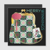 マージャンハンドバッグホリデーマグネットカード (正面/裏面)