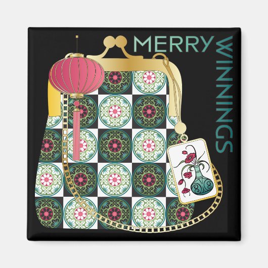 マージャンハンドバッグホリデーマグネット マグネット (正面)