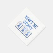 マージャンブルーのクラックタイルを気にしないで スタンダードカクテルナプキン (角)