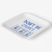 マージャンブルーのクラックタイルを気にしないで ペーパープレート (傾斜あり)