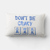 マージャンブルーのタイル ランバークッション (裏面)