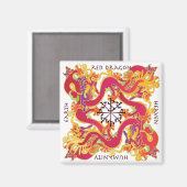 マージャンレッドドラゴンマグネット マグネット (正面/裏面)
