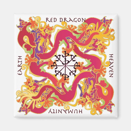 マージャンレッドドラゴンマグネット マグネット (正面)