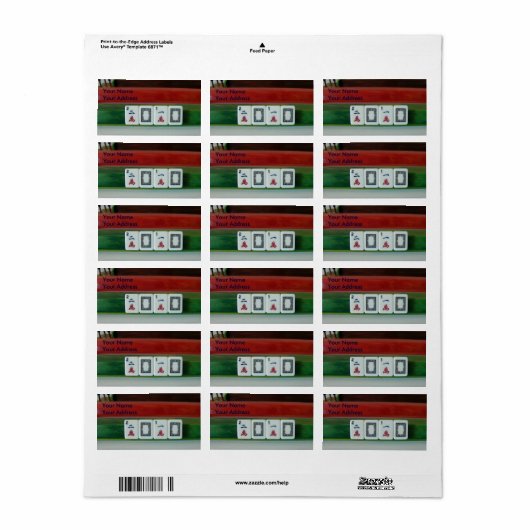 マージャン中毒 ラベル (フルシート)