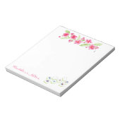 マージャン水彩花の花 NAME ノートパッド (回転)