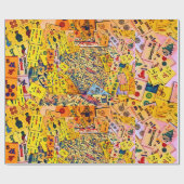 マージョンコラージュラッピング紙 ラッピングペーパー (フラット)