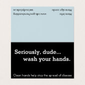 マージーダード手洗いリマインダーテントカード 名刺 (外部フラット)