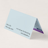 マージーダード手洗いリマインダーテントカード 名刺 (裏面)