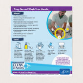 マージーダード手洗いリマインダーテントカード 名刺 (内部フラット)