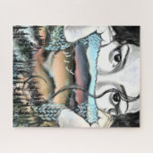 マージ自然感じパズル女性 – 絵画s ジグソーパズル (横)
