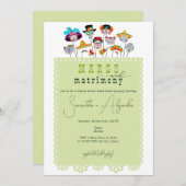 マージ＆マトリモニー ハロウィン メキシコ ウェディング シャワー 招待状 (正面/裏面)