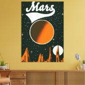 マースのビンテージ宇宙アート キャンバスプリント (インサイチュ (リビング))
