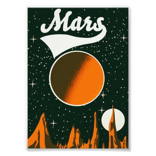 マースのビンテージ宇宙アート フォトプリント            (正面)