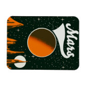 マースのビンテージ宇宙アート マグネット (横)