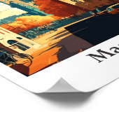 マーストリヒトオランダヴィンテージトラベルイラストレーション ポスター (角)