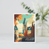 マーストリヒトオランダヴィンテージ旅行イラストレーション ポストカード (スタンド正面)