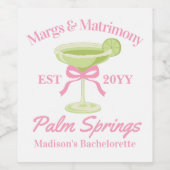 マーズとマトリモニー マグリタ バチェロレッテパーティー ワインラベル (シングルラベル)