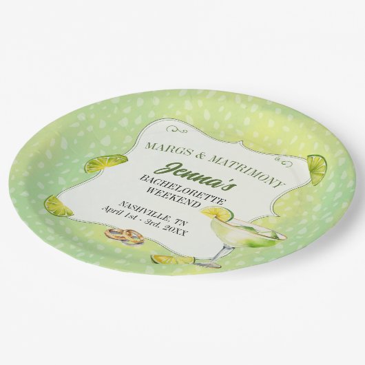 マーズと結婚前の女友達パーティー ペーパープレート (アングル)