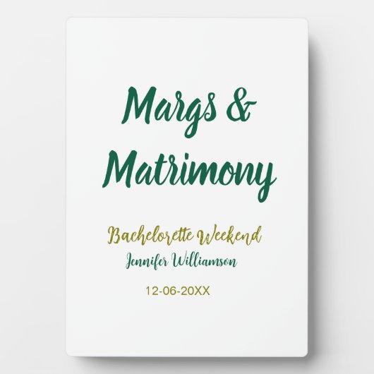 マーズと結婚式の名前と日付のパーティー フォトプラーク (正面)