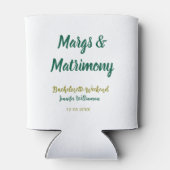 マーズと結婚式の名前と日付のパーティー 缶クーラー (裏面)