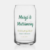 マーズと結婚式の名前の日付パーティ ガラス缶 (裏面)