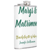 マーズと結婚式の名前の日付パーティ フラスク (右)