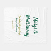 マーズと結婚式の名前の日付パーティ フリースブランケット (正面(横))