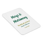 マーズと結婚式の名前の日付パーティ マグネット (右側)