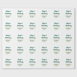 マーズと結婚式の名前の日付パーティ ラッピングペーパー