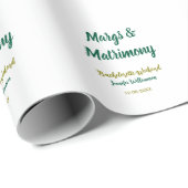 マーズと結婚式の名前の日付パーティ ラッピングペーパー (ロールコーナー)