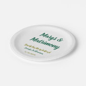 マーズと結婚式の名前の日 ペーパープレート (アングル)