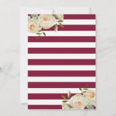 マーズラ バーガンディー 秋 ベビーシャワー 男女兼用 招待状 (裏面)