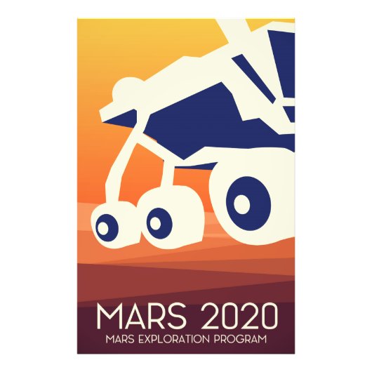 マーズ2020ローバースペースアート フォトプリント            (正面)