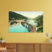 マーセド川にかかる鉄道橋 キャンバスプリント (インサイチュ (リビング))