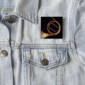 マーセルAuguste Raoux著フレンチ・ホルン、 缶バッジ (インサイチュ)