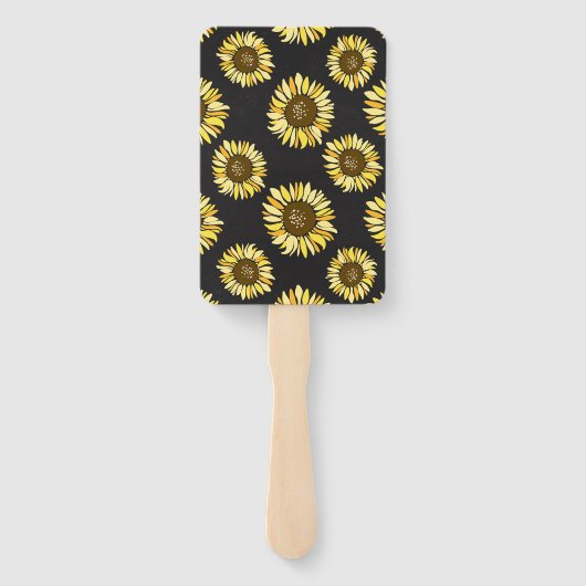 マーソ素朴ン・ジャーの黒板ひまわり結婚の花 ハンドファン (裏面)