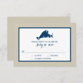 マータスヴィネヤードブルーマップ|結婚式の出欠 出欠カード (正面/裏面)