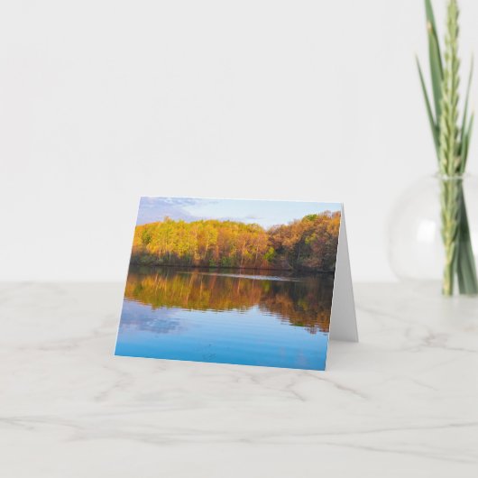 マーターズラー公園の池と森 サンキューカード (正面)