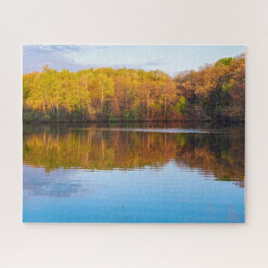 マーターズラー公園の池と森 ジグソーパズル (横)