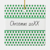 マーターメリークリスマスグリーンブリンマーランタン セラミックオーナメント (裏面)