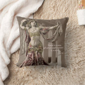 マータHariのヴィンテージのBellydanceのダンサーの引用文 クッション (ブランケット)