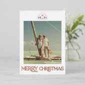 マーダック モノグラム ゴールド フォイル クリスマス カード (立ち正面)